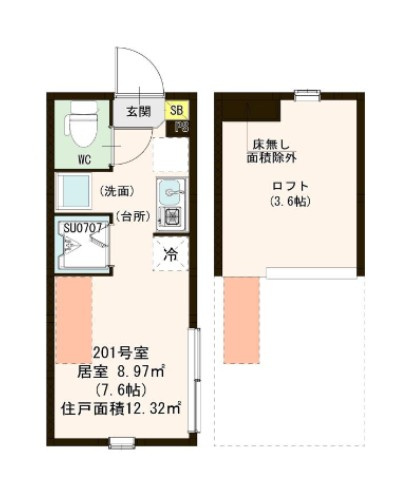 USTAR ESTATE東十条の間取り