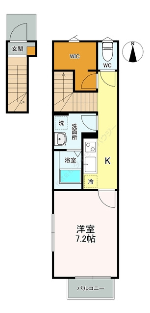 アルエル旭ヶ丘Ｂ棟の間取り