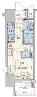 プレサンスタワー北浜の間取り