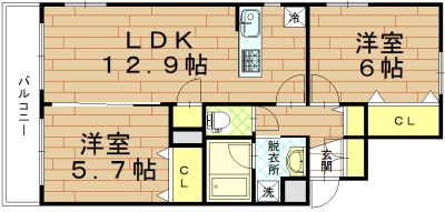 トサキパークコート西京極の間取り