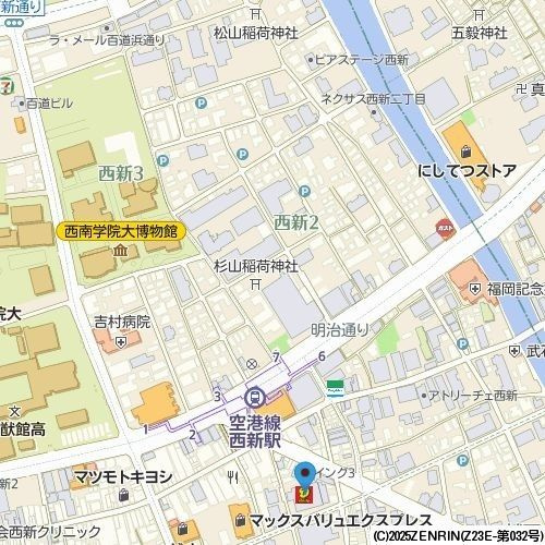 レジディア西新の地図