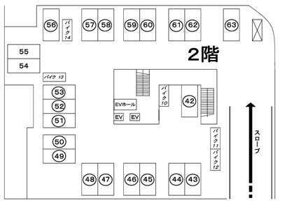 レジディア西新の区画図