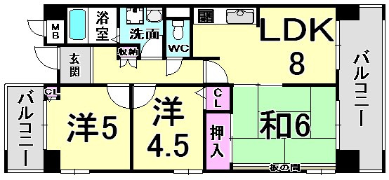 プロスペリテ神戸の間取り