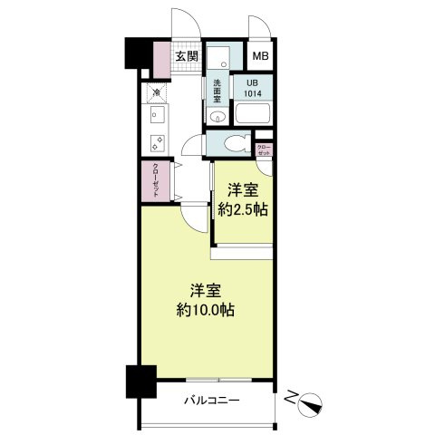 レジディア神戸三宮プレイスの間取り