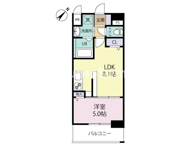 エルグランド東比恵の間取り