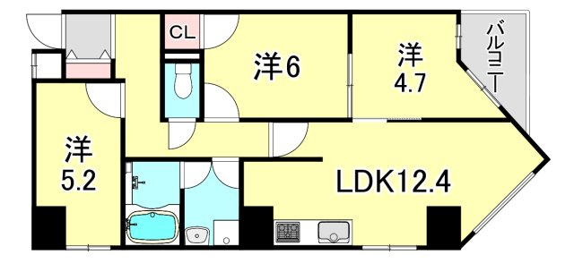 ラ・ミーユ甲東園の間取り