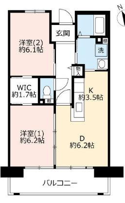 UR浜甲子園さくら街　19号棟の間取り