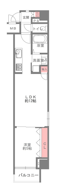 レオンコンフォート南堀江の間取り