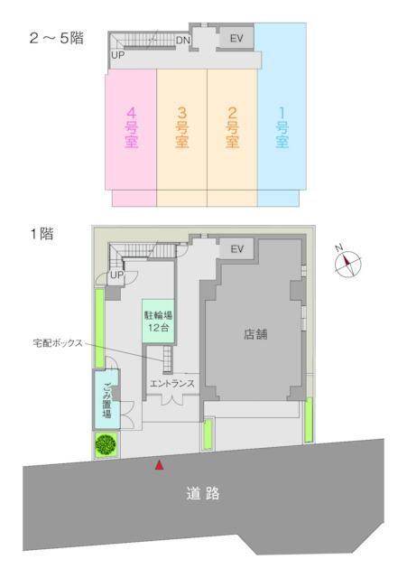 川崎市多摩区登戸の賃貸マンションの区画図