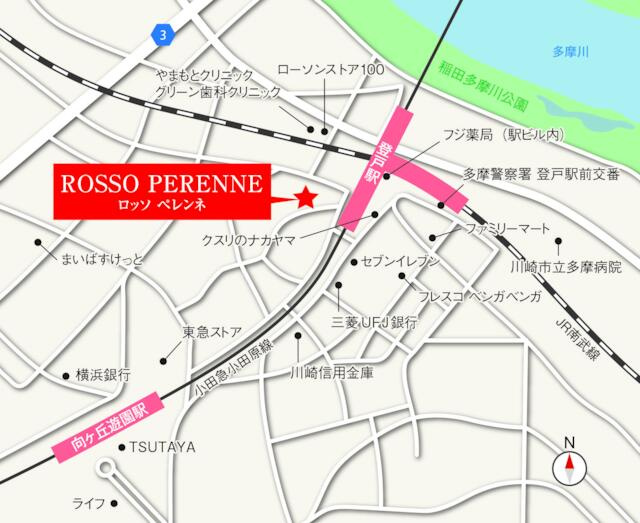 川崎市多摩区登戸の賃貸マンションの地図