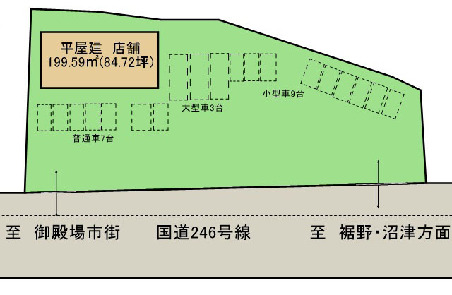 【区画図】 | 御殿場市杉名沢 売店舗 ES06286 | 御殿場市杉名沢　地形図