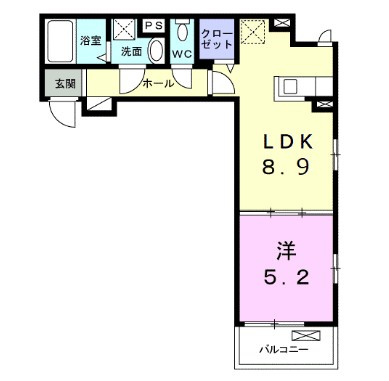 川崎市多摩区菅馬場１丁目のアパートの間取り