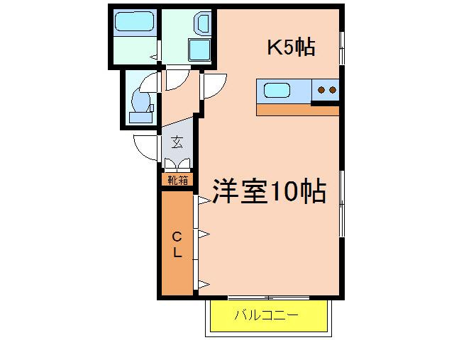 【間取り】 | スカイプラザ宇梶Ｅ