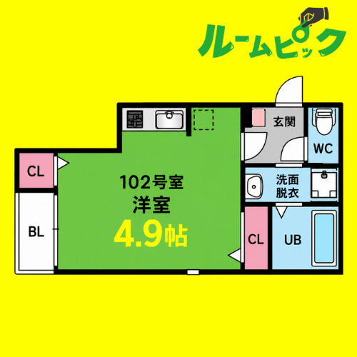 Grandtic Castle　名古屋市賃貸　仲介手数料無料の間取り