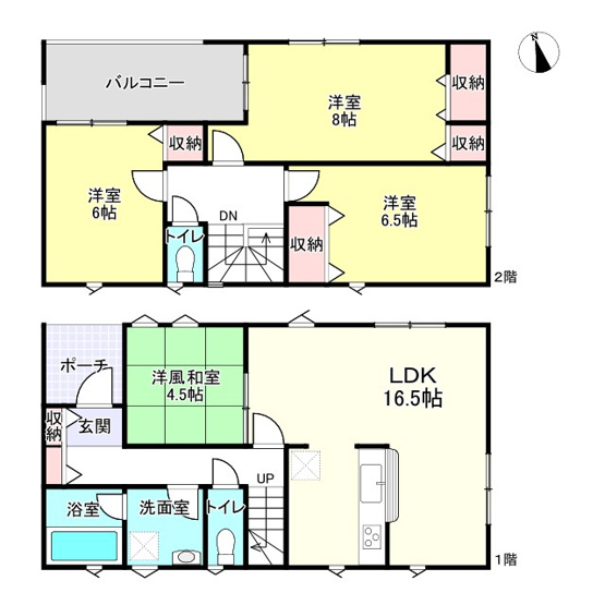【間取り】 | 姫路市広畑区才第８/全3棟