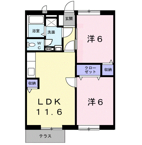 【間取り】 | ハイツシャルマンリコＡ