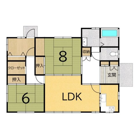 美麻青具　中古住宅の間取り