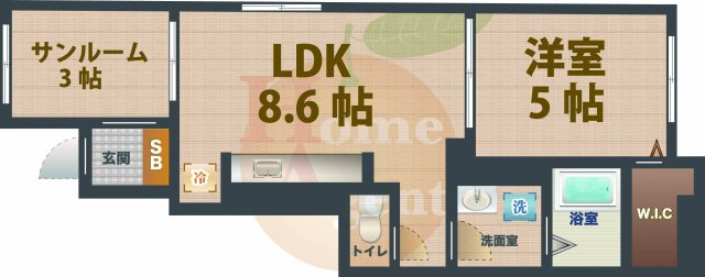 【間取り】 | メゾン　ド　ベル | 1LDKのお部屋です。