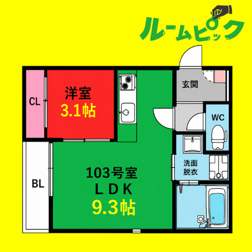 GRANDTIC金山　名古屋市賃貸　仲介手数料無料の間取り
