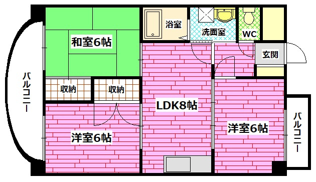 ツインビルの間取り
