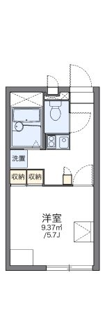 【間取り】 | レオパレス一里松 | 代表的な間取のため実際の間取とは異なる場合があります