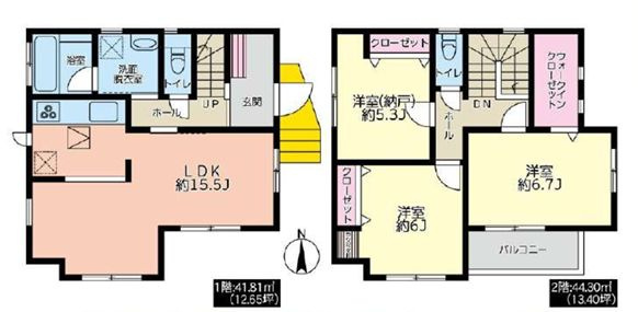 厚木市山際　新築一戸建ての間取り|間取図