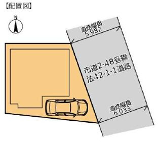 厚木市山際　新築一戸建ての区画図|配置図