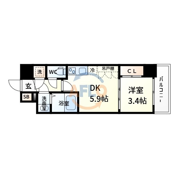 セレニテ新大阪カルムの間取り|セレニテ新大阪カルム　間取り