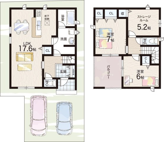 ♦藤井寺市陵南町　第1期　新築一戸建ての間取り|1号地