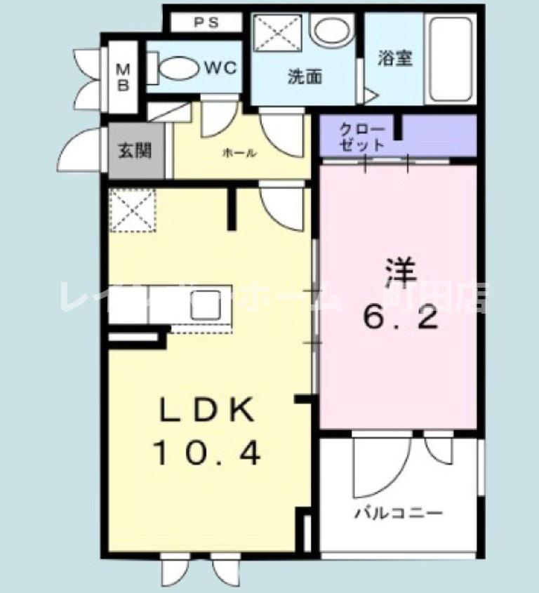 グローブレジデンス2※初期費用分割あと払いサービス利用可能物件の間取り