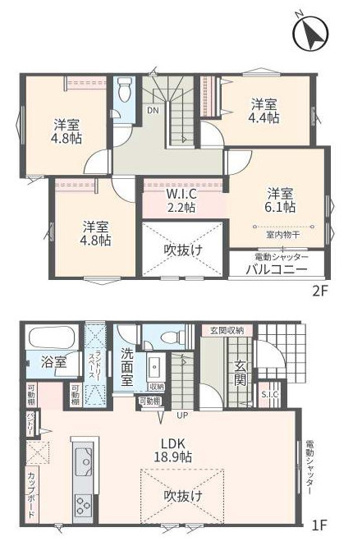 【間取り】 | 4LDKはリビングダイニングキッチンと4つの居室がある間取りで、大家族や二世帯住宅に最適。広々としたリビングで家族団らんを楽しみ、個室でプライベートな時間も確保でき、快適な生活を送ることができますよ。
