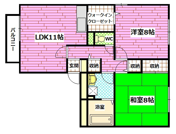 ラフィネ安芸の間取り