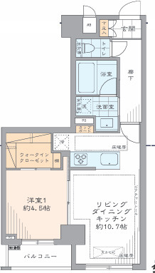 パレステュディオ銀座二丁目の間取り