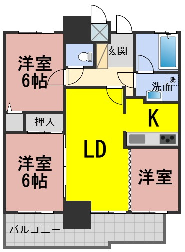 ６７２７３　ライオンズマンション柳ケ瀬の間取り