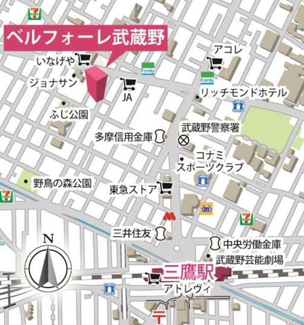 ベルフォーレ武蔵野の地図