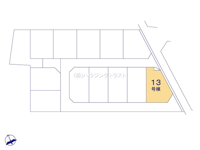 仲介手数料無料　リーブルガーデン所沢市中富・全10区画の区画図