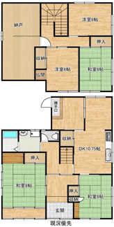 【間取り】 | 福原町7番4戸建