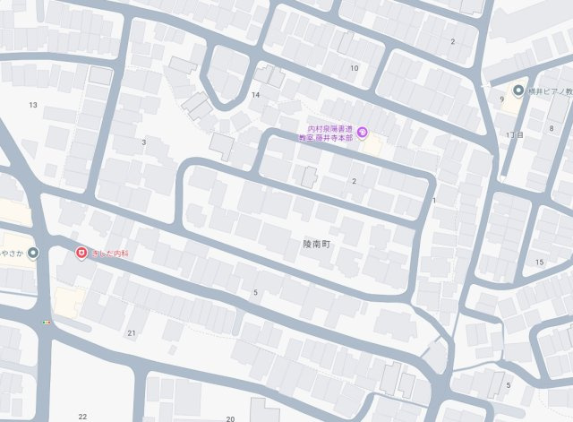 ♦藤井寺市陵南町　第1期　新築一戸建ての地図