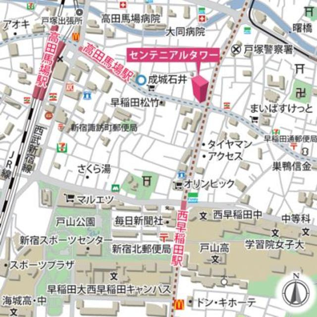 センテニアルタワーの地図