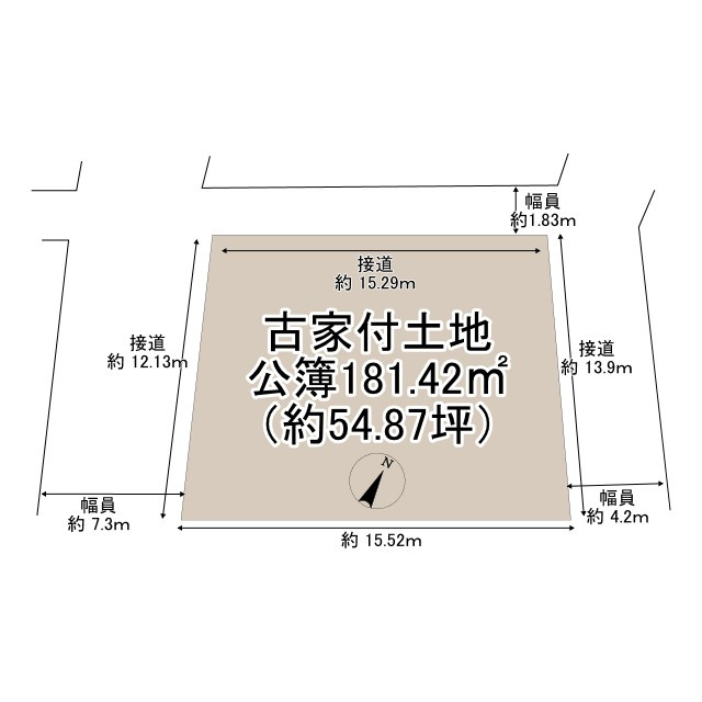 上高野木ノ下町 建築条件無し 土地の土地図