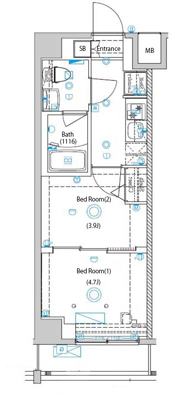 ガリシア目黒大岡山の間取り