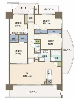 【間取り】 | コート甲子園南4番館