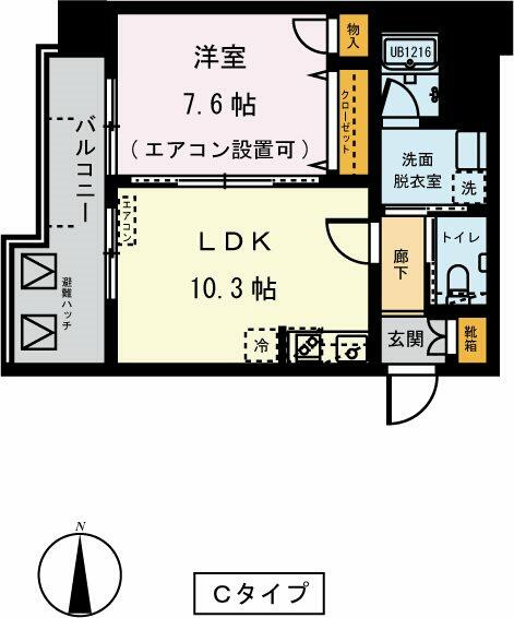 横浜市戸塚区品濃町の賃貸マンションの間取り