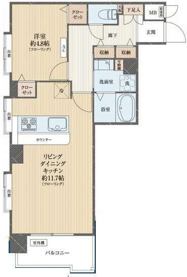中銀第2世田谷マンシオンの間取り