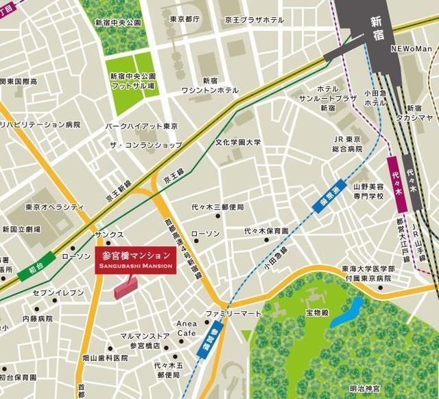 参宮橋マンションの地図