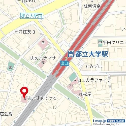 スカイコート都立大学第２の地図