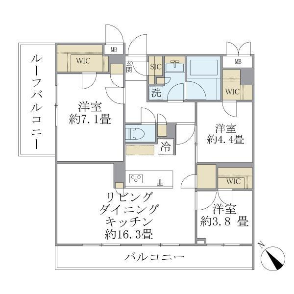 Ｌａ　Ｐｅｒｌａ　Ｍｅｇｕｒｏ－ＨｉｇａｓｈｉｙａｍａＩＩの間取り