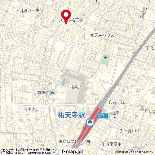 ユースフル祐天寺の地図