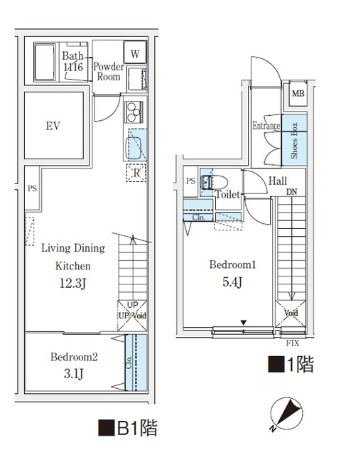 ＣＲＥＡＴＩＦ学芸大学の間取り