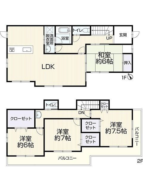  川越市古谷本郷　中古戸建の間取り